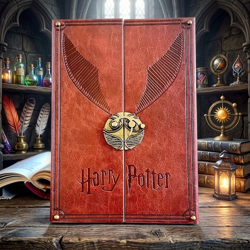 2 Pcs Harry Potter Premium A5 Leather Diary with Metal Lock (KANJAK DEAL)