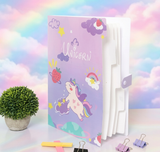10 Pcs A4 File Folders with Button Lock – Unicorn, Moana, BTS, Black Pink & Football Designs (KANJAK DEAL)