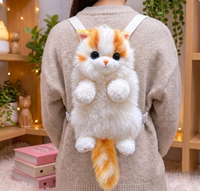 Cute Cat Plush Backpack – Adorable Soft Animal Bag for Kids