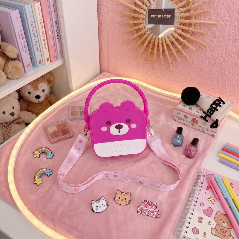 Cute Cartoon Animal Sling Bag – Mini Silicone Crossbody Bag for Kids