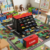 48 Pull Back Toy Cars Set with Storage Container, Mini Race Cars for Kids