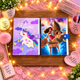 10 Pcs A4 File Folders with Button Lock – Unicorn, Moana, BTS, Black Pink & Football Designs (KANJAK DEAL)