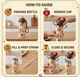 2 Pcs Ice Cream Bottle – 600ml Insulated Stainless Steel Bottle (KANJAK DEAL)
