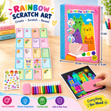 Rainbow Scratch Art Activity for Kids with Free Stickers – Creative Craft Toy