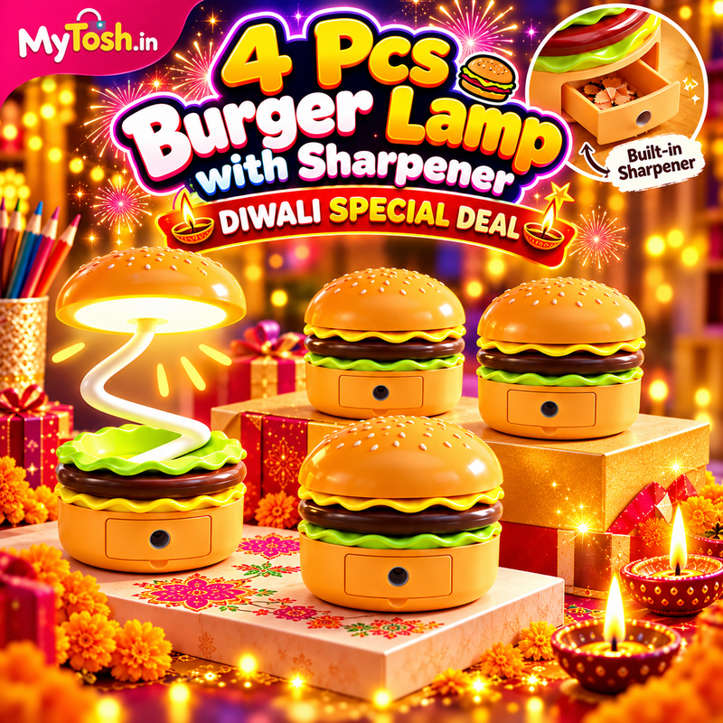 4 Pcs Burger Lamp with Sharpener (DIWALI DEAL)