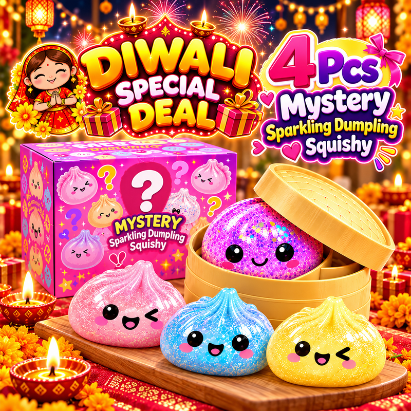 4 Pcs Mystery Sparkling Dumpling Squishy (DIWALI DEAL)