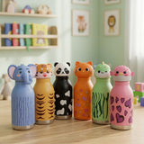 2 Pcs Animal Water Bottle for Kids – 450 ml 316 Stainless Steel Bottle (KANJAK DEAL)